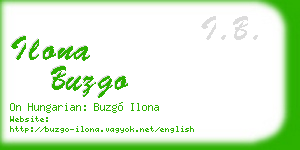 ilona buzgo business card